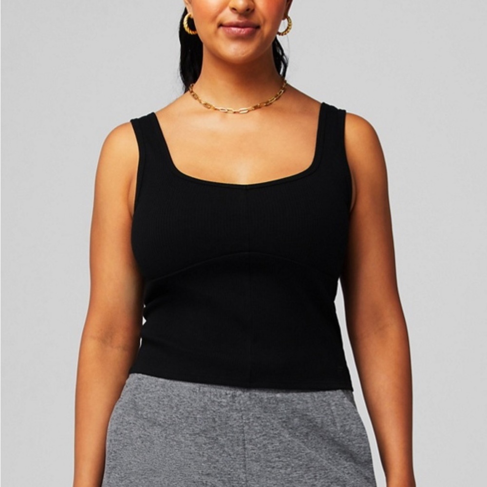 Fabletics Black Ribbed Top